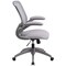 Emma and Oliver Mid-Back Mesh Swivel Ergonomic Task Office Chair with Gray Frame & Flip-Up Arms